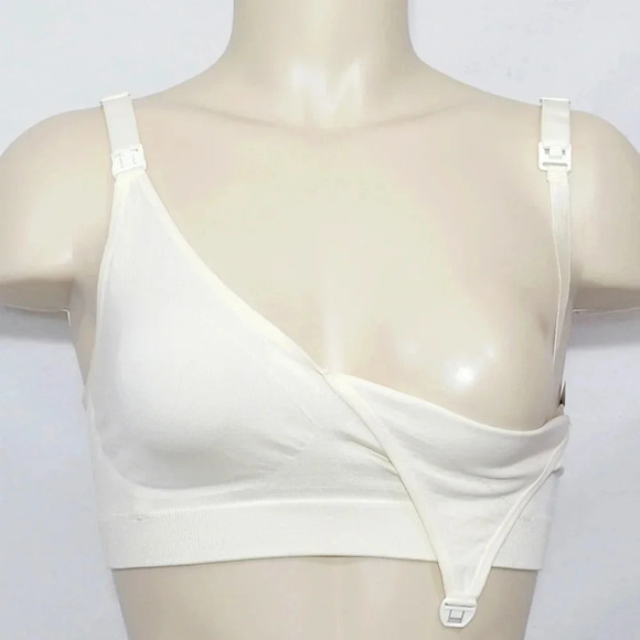 SMALL Medela Basics Collection Seamless Maternity Nursing Wire Free Bra Ivory NW - Picture 2 of 5